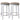 360° Swivel Wooden Barstools With Upholstered Seat, Counter Height (Set of 2)