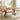 Farmhouse Style X Shaped Legs Dining Table With Metal - Natural