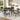 5 Piece Dining Set With 1 Table And 4 Upholstered Chairs - Black / Light Gray
