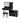 Modern Makeup Vanity Desk With Mirror And Lights Retractable Design Engineered Wood - Black