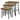 3 Piece Nesting Table With Hairpin Legs - Brown