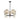 5 Light Chandelier, Textured Glass Pendant Light, (Not Including The Bulb) For Living Room - Black / Gold