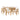 Abaco - Outdoor Patio 7 Pieces Dining Set With Chairs And Table - Teak / Beige