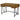 Avon - 2 Piece Computer Desk And Bookcase With 3 Drawers - Rustic Brown