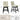Upholstered Swivel Bar Stools High Back (Set of 2) - Cream White
