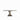 Modern Rectangular Dining Table For 6 - 8, Plated Hourglass Base
