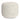 Chantal - Round Pouf - White