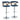 Gardenia - Contemporary Adjustable Barstool With Swivel / Rounded T Footrest (Set of 2)