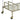 Cirro - Antique Mirror Wire Brass Serving Cart - Antique Brass / White