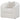 Rory - Sloped Arms Chair With Pillow - White