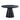 Round Dining Table With Cone Shaped Base - Black