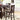 Set of 2 Chairs Dining Room Furniture Brown Solid wood Counter Height Chairs Upholstered Cushioned Unique back