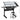 Hand Crank Adjustable Drafting Table Drawing Desk With 2 Metal Drawers With Stool - Black