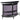 Strick & Bolton - Freestanding Glass Top Home Bar Wine Cabinet With Panels - Black