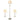 3 Piece Lamp Set, Floor Lamp And 2 Table Lamps - Silver