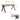 Wood Textured Dining Table With A Frame Legs.Density Board Sticker Pipe Spraying, Suitable For Various Occasions Such As Living Rooms - Black