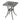 Outdoor Cast Aluminum Bistro Table With Ice Bucket - Black Copper