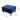 Mid Century Ottoman Velvet With Button Tufting With Birch Wood Legs - Navy Blue