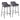 Daniella - Stylish Design Industrial Fixed Height Bar Stool (Set of 2)