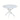 Cross Leg Dining Table With Round Top, For 4 - 6 People - White