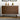 Mid-Century Modern White Dresser 6 Drawer - Dark Brown / White