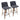 Toriano - Mid Century Modern Fixed Height Counter Stool & Square Footrest (Set of 2)