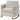 Rufo - Upholstered Curved Track Arm Chair - Beige