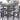 5 Piece Counter Height Dining Set With Storage Shelves Round Table And Upholstered High Chairs - Gray