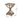 French Country Accent Table With Hourglass Design - Natural