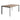Outdoor Wicker Rectangular Dining Table With Iron Frame And Water Resistant Rattan
