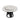 Modern Sintered Stone Dining Table With Round Turntable And Metal Pedestal - White