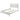 3 Piece Contemporary Bed Set With Wave Texture Panels And Angled Legs