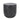 Outdoor Lightweight Concrete End Table With Natural Texture - Matte Black