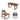 7 Piece Outdoor Dining Set For 6, Table With Umbrella Hole & 6 Armless Chairs For Backyard - Brown