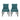 Dining Chair (Set of 2) With Upholstered Diamond Tufting And Espresso Birch Legs - Teal