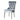 Upholstered Wingback Dining Chair (Set of 2) - Dark Gray / Silver