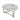 Aziz - Sintered Stone Top End Table - White / Champagne