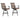 Outdoor Sling Counter Stool (Set of 2) With Aluminum Frame, All Weather - Dark Brown