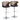 Cosi - Mid Century Modern Adjustable Barstool With Swivel With Rounded Rectangle Footrest (Set of 2)