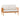 Contemporary Cushioned Eucalyptus Wood Patio Loveseat - Natural