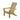 Outdoor Foldable Adirondack Chair With Slat Back - Natural