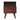 T Bar Raised Back Bedside Table - Chestnut
