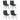 Tufted Back Dining Chairs (Set of 4) - Black