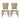 Classic Retro Dining Chair (Set of 2) With Rattan Backrest - Dark Brown / Beige