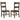 Ladder Back Dining Chairs With Straight Seat (Set of 2) - Brown