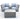 2 Person Sectional Seating Group With Cushions - Gray Mix