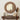 Handcarved Decorative Hanging Wall Mirror - Antique Brown / White