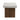 Mgo Square Side Table With Faux Stone Top And Wood Frame - Antique White / Natural Wood