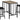 3 Pieces Dining Set, Counter Height, Rectangular, Small, Contemporary & Modern