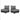 Modular Armless Chairs With Coffee Table For Garden (Set of 2) - Gray